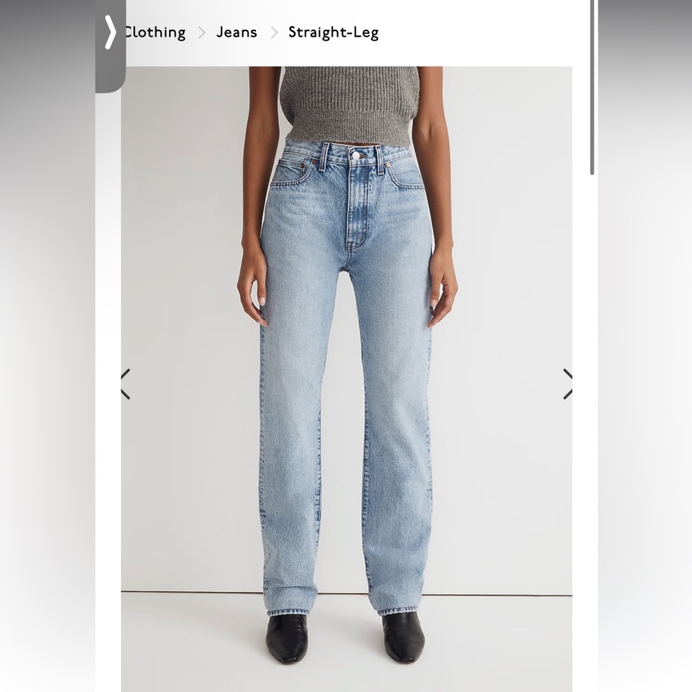 NWT Madewell Perfect Vintage Straight Jeans in Mercer Wash size 28